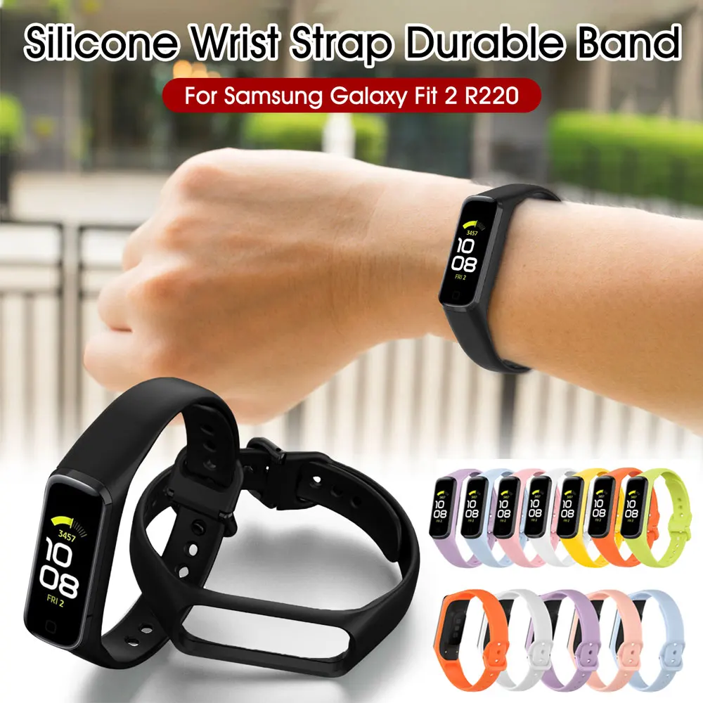 Silicone Sport Band Strap For Samsung Galaxy Fit 2 SM-R220 Watch Bracelet Replacement Watchband Correa For Samsung Galaxy Fit2