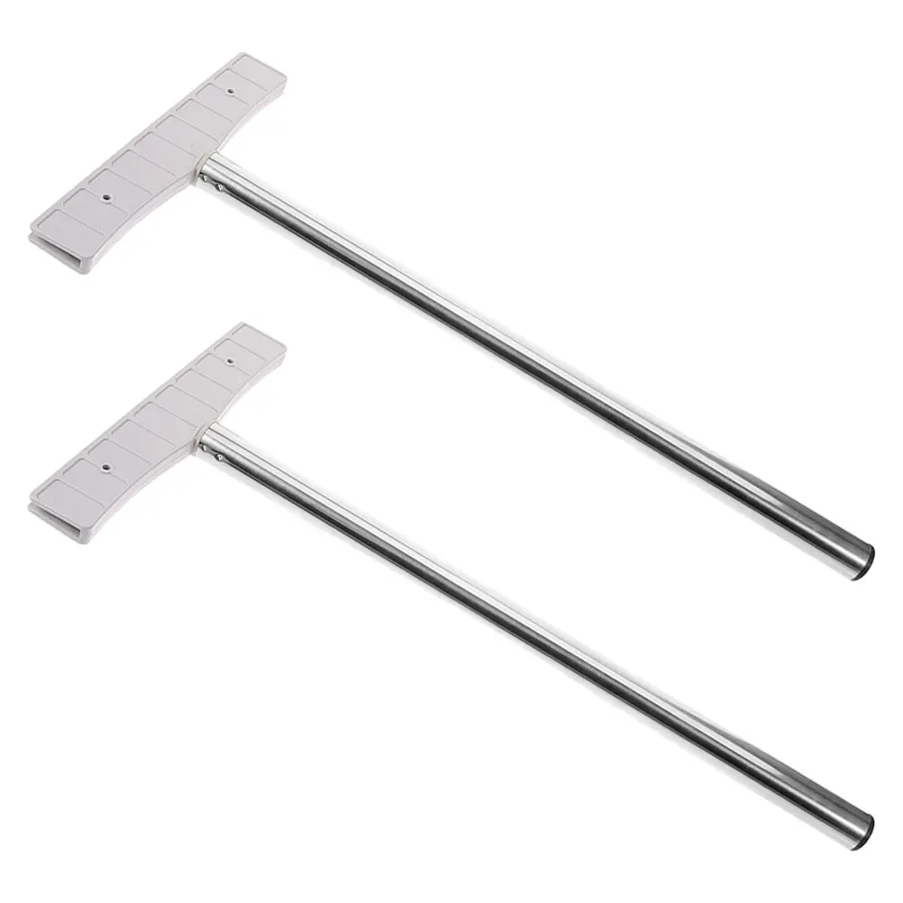 

2Pcs Telescopic Sign Pole Stainless Steel Handheld Display Frame for Guide Signage Events Exhibitions Poster Holder