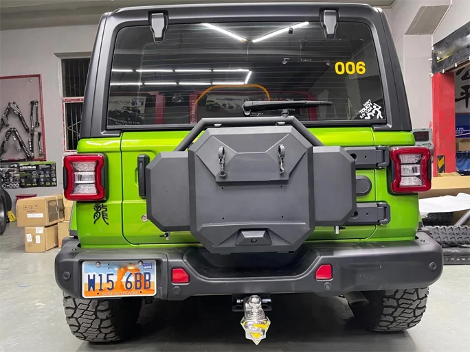 ملحقات قطع غيار السيارات حامل الأمتعة الخارجي صندوق معدات الأدوات الخلفية مناسب لـ J-eep Wrangler JL 2018+ #4