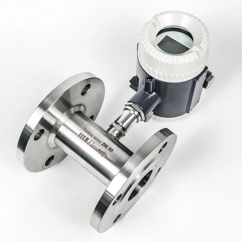 سعر المصنع عالي الدقة OEM Dn80 4-20mA RS485 مقياس الجريان التوربيني القابل للتخصيص مع اتصال شفة للسائل