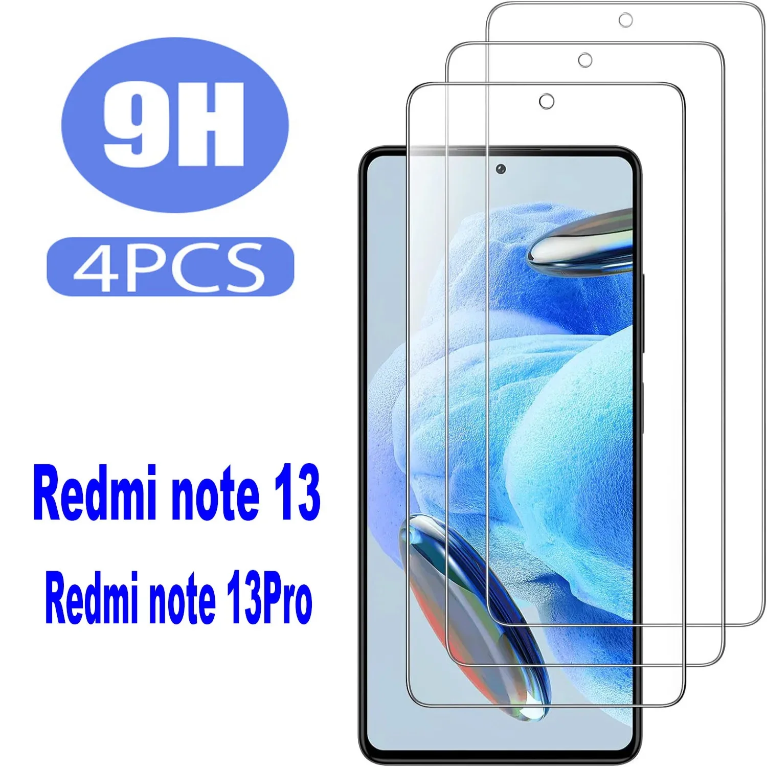 

2/4Pcs 10D Tempered Glass For Xiaomi Redmi Note 13 Screen Protector For Xiaomi Redmi Note 13ProScreen Protector Glass Film