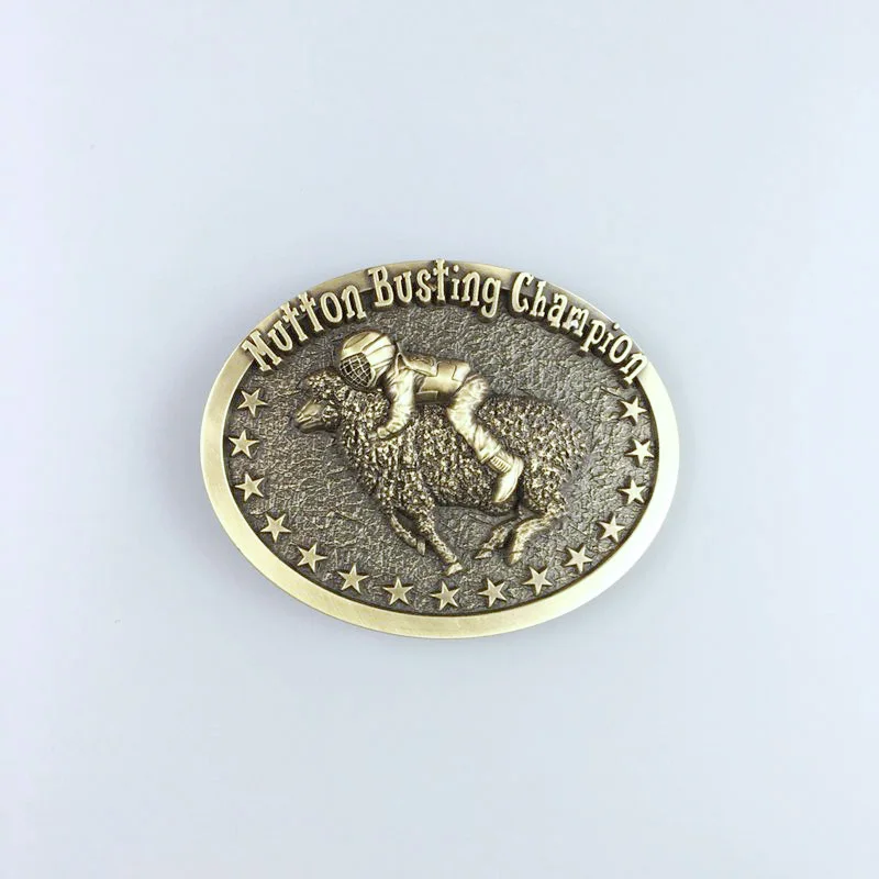 New Antique Bronze Mutton Busting Champion Western Belt Buckle also Stock in US Gurtelschnalle Boucle de Ceinture BUCKLE-WT106AB