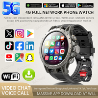 5G Full Netcom Android 9.0 4G Smart Watch 466*466 Amoled 1.43'' Screen Display GPS WIFI HD Video Call 5MP Camera Smartwatch+Box