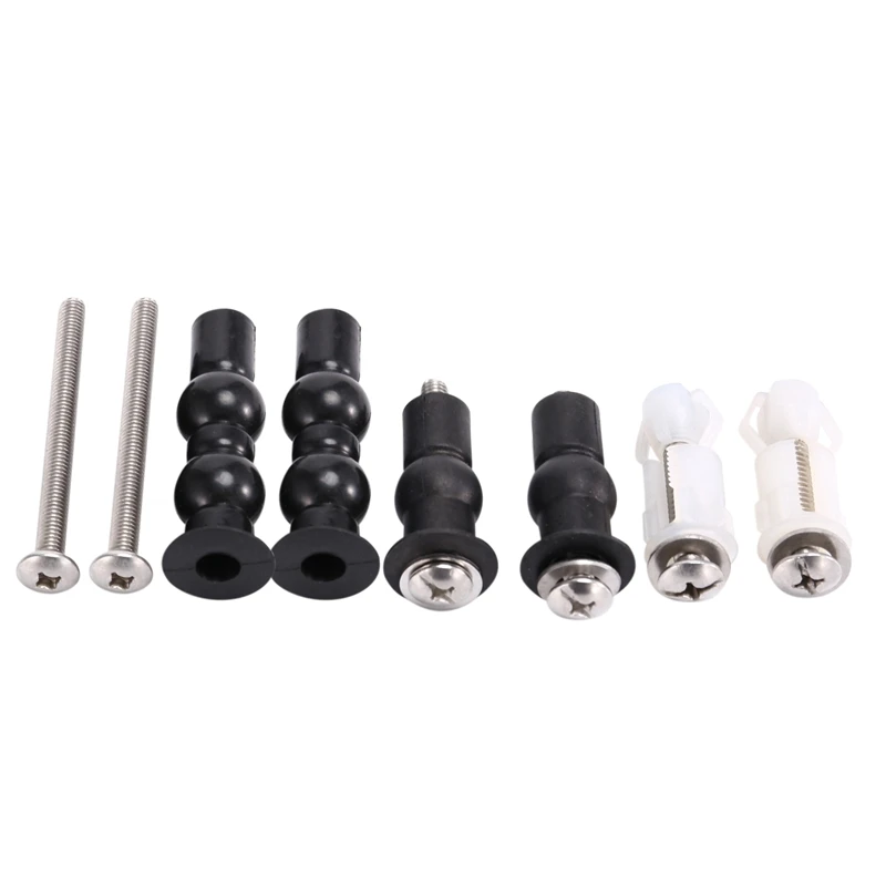 1/4 Inch Multifunction Screws Toilet Seat Hinges Kit Stainless Steel Top Fixing Replacement Parts Nuts Hardware