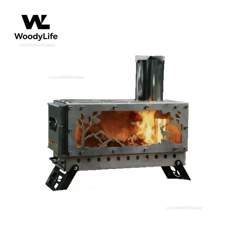 Camping Firewood Stove Bonfire IGT 0.5 Unit Stove Brazier Campfire Stainless Steel Stove for Tent Cooking Outdoor Fireplace