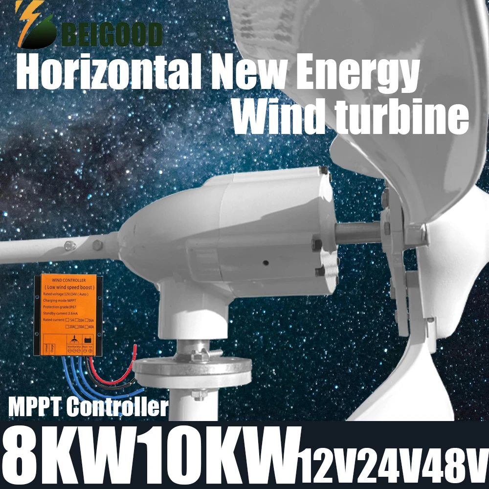 

Power Generator Horizontal Axis Wind Turbine 10000 Watt Home Use Magic Windmill For In The Garden Free Energy Unit Cooling Fan