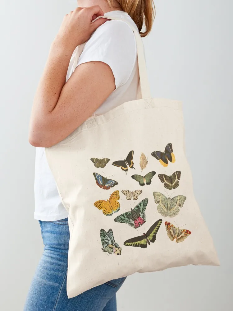 Colorful Bunch of Butterflies Illustration Tote Bag Candy bags shopper bag women Reusable bags Large bags for women