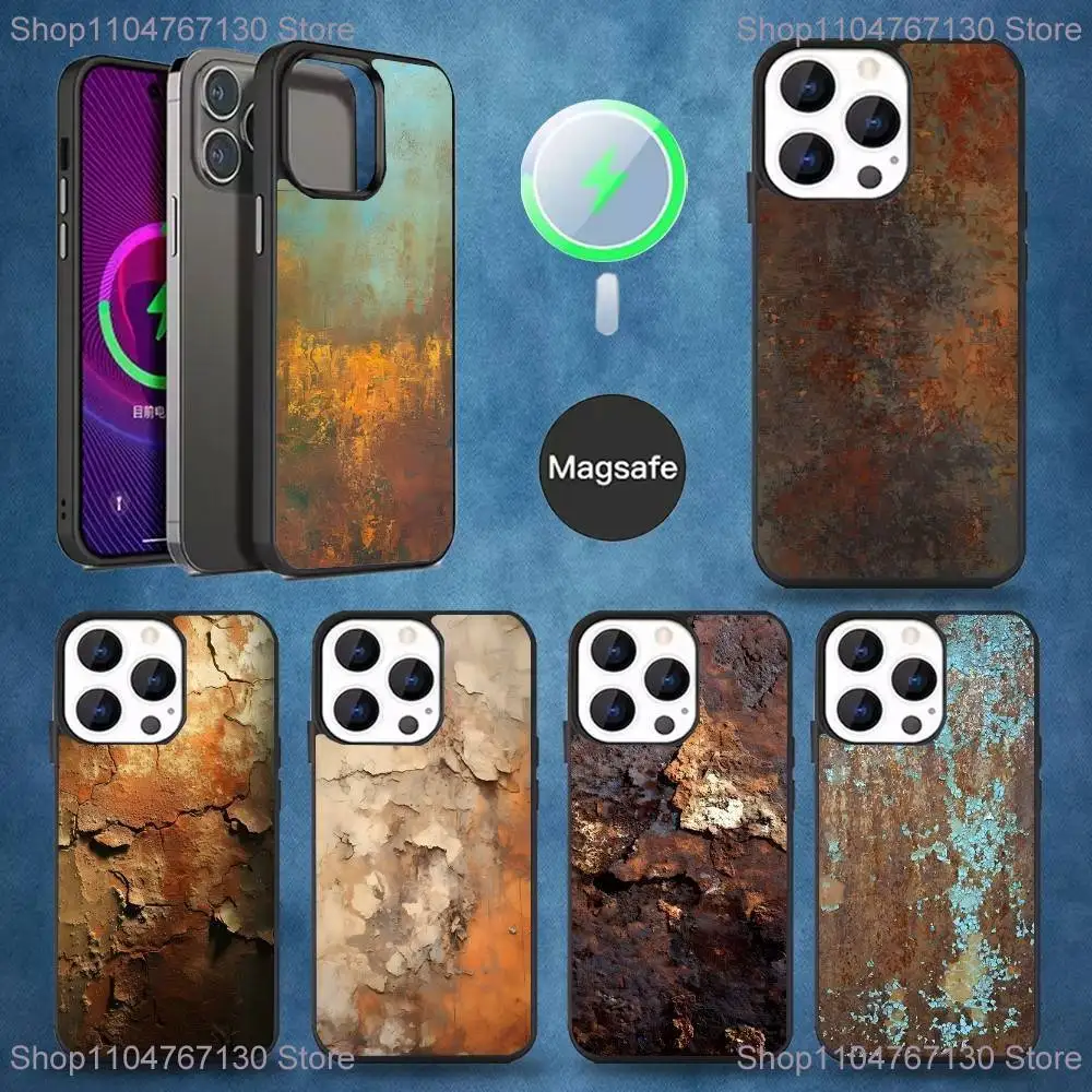 

Retro Industrial Style Rusty Phone Case For iPhone 17,16,15,14,13,12,11Pro,Max,Plus,Mini,Magsafe,Magnetic Wireless Charging Case