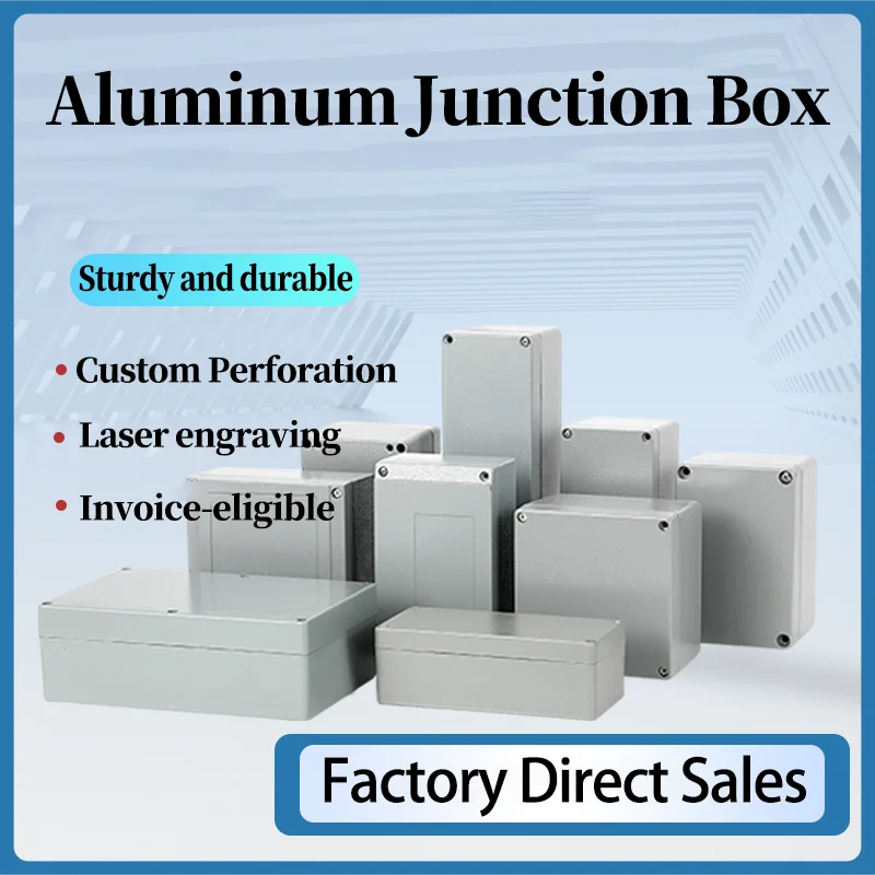 IP67 Waterproof Metal Box Outdoor High Temperature Resistant Cast Aluminum Box Factory Installation Hole Electrical Junction Box