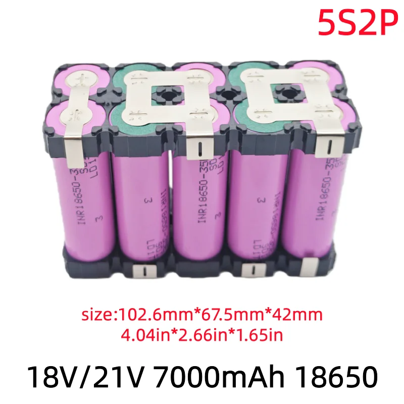 Customized 3s1p 4s1p 5s1p 5S2P 5s4p 10.8V 16.8V 18V 18650 35E battery pack 3500mAh for screwdriver electric drill cell battery