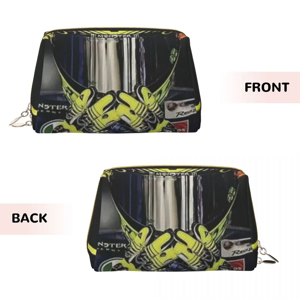 Moto Gp Rossi Race Racing Racer Women Cosmetic Bag Travel Makeup Organizer Pouch Toiletry Storage Dopp Kit Case