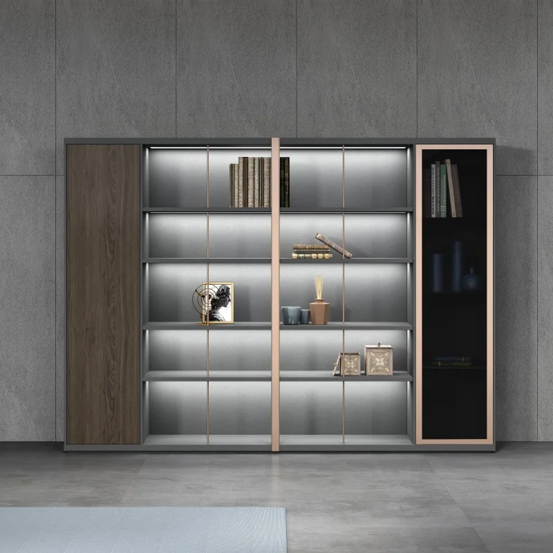 

Wooden Bookcase Desk for Office Luxury Modular Partition Wall Shelf Bookcase Cabinet