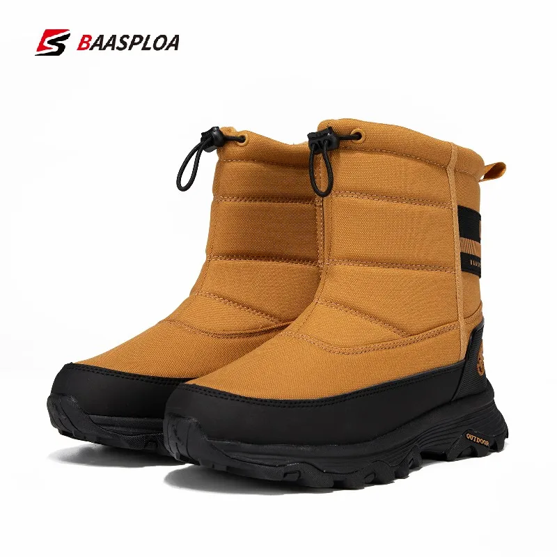 Baasploa Women Snow Boots Winter Shoes Non-Slip Wear-Resistant Waterproof Warm Sneakers Non-Slip Men Walking Hiking Shoes  Boots