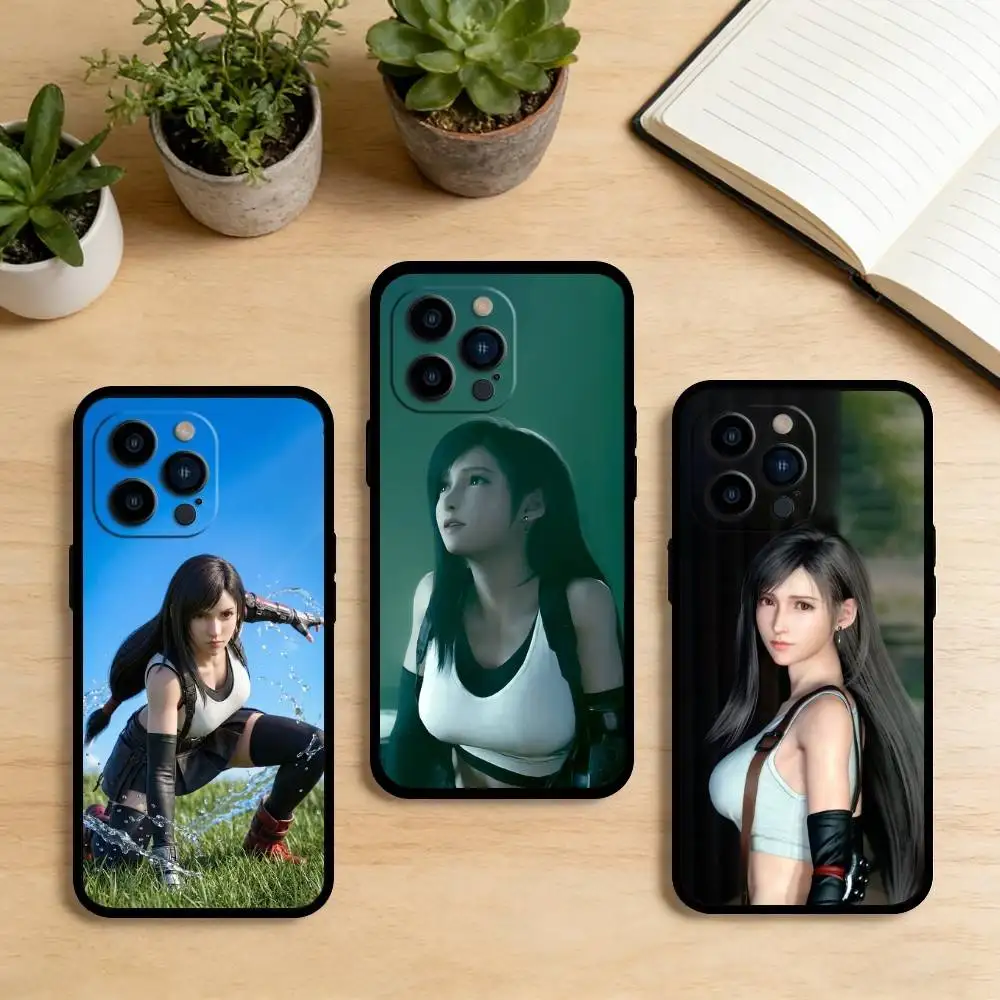 AAA Game Final Fantasy TIFA L-Lockhart  Phone Case For iPhone 17,16,15,14,13,12,11 X XR Plus,Soft Silicone Black Cover