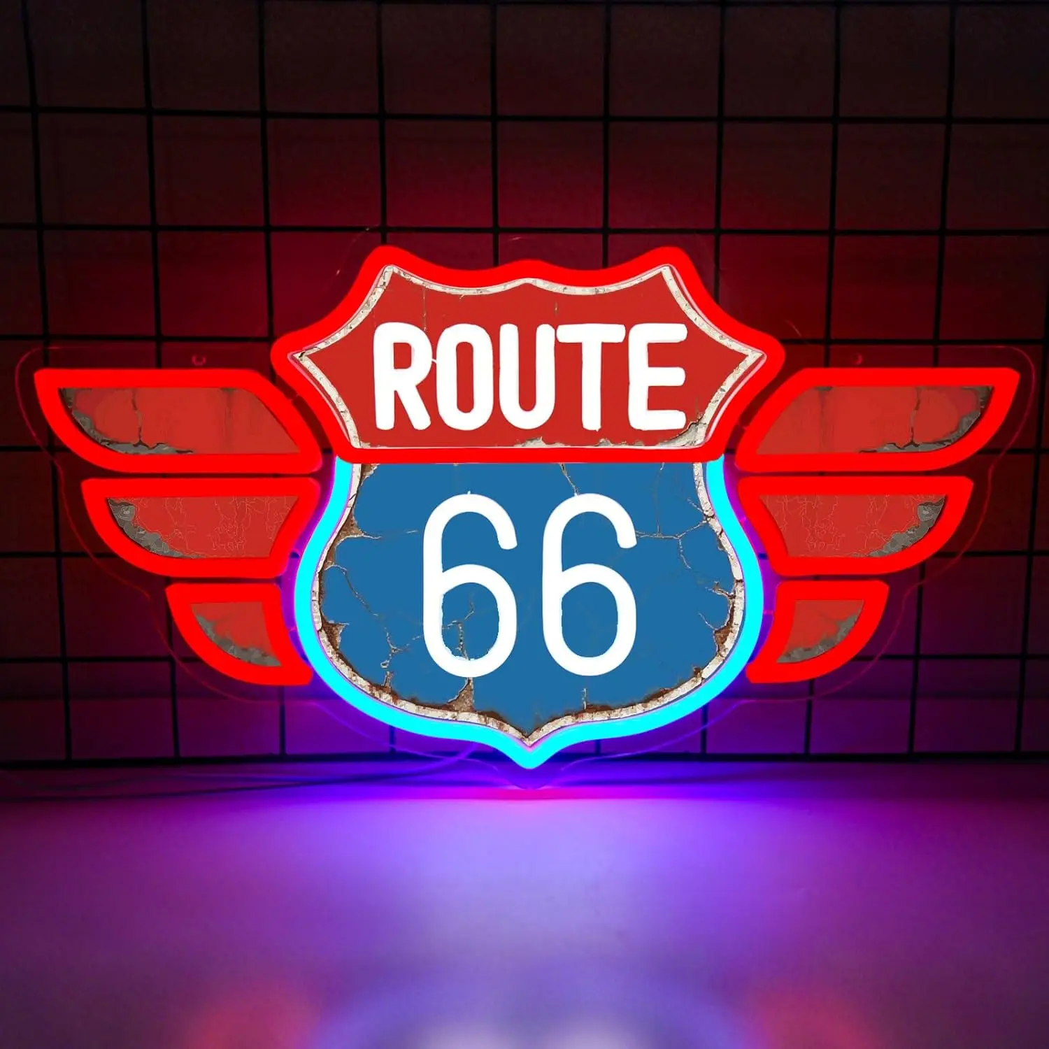 

Винтажная неоновая вывеска Route 66, настенный светильник, USB LED неоновая лампа для клубов, игровых комнат, гаражей, баров, спален, декоративное освещение, подарок на день рождения.