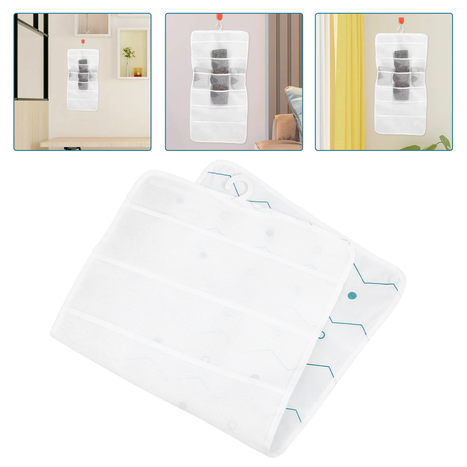 

Wall Hanging Hair Accessories Storage Organizer Bow Clip Holder Nonwoven Kids Hairpin Pouch Closet Necklace Holder Home Decor