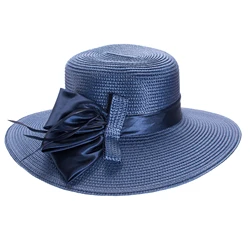 Lawliet Womens Polypropylene Straw Plain Wide Brim Hat Boater Kentucky Derby Ascot Race Day Hats  A594