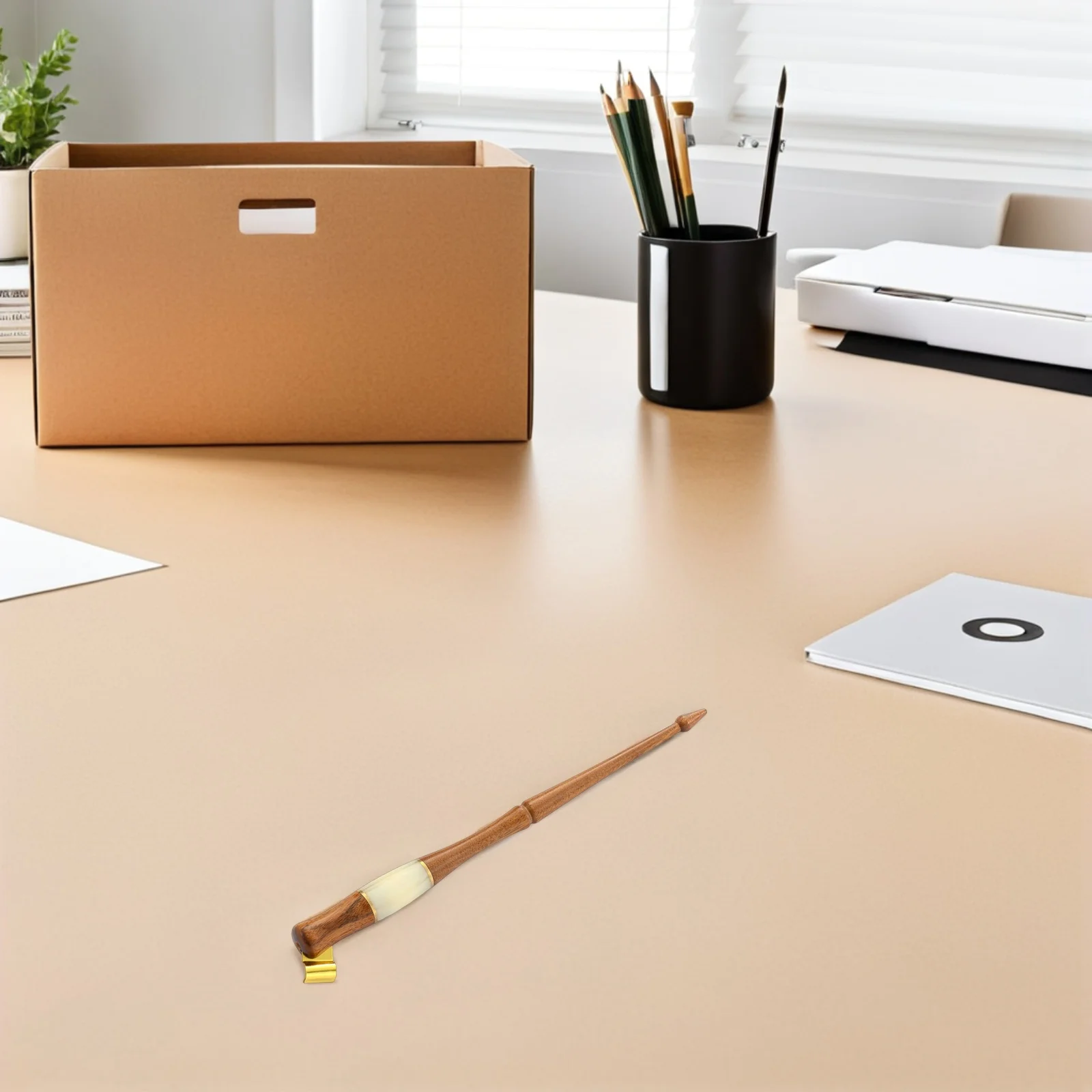 

2pcs Dip Pen Wooden Calligraphy Pen Holder For English Calligraphy Manga Drawing Adjustable Brass Flange Slanted Nib Holder