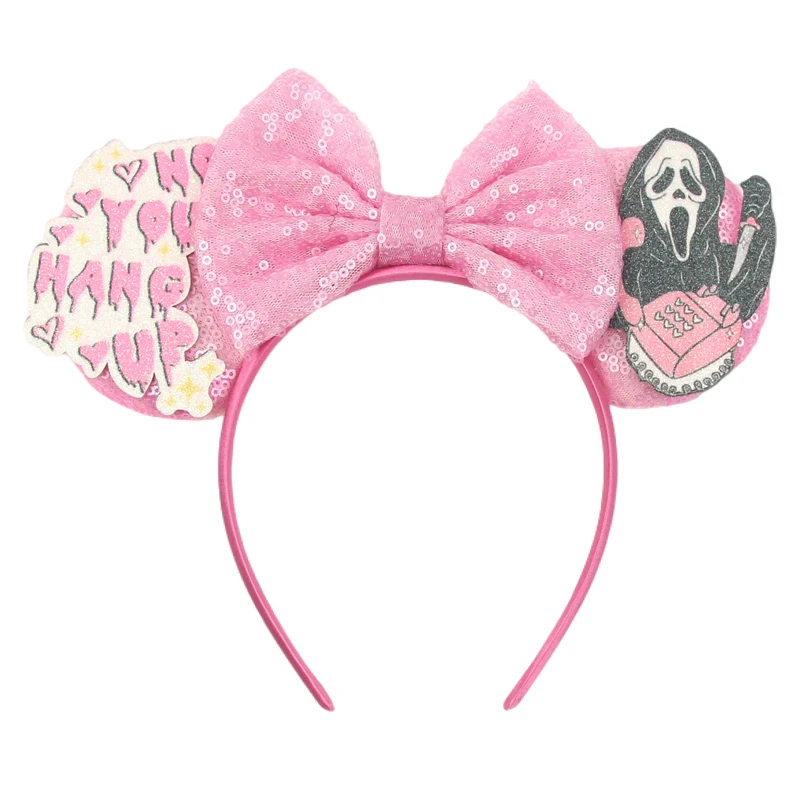 2026 Disney Castle Sequin Mouse Oren Hoofdband Pailletten Boog Haarband Voor Meisjes Kinderen Festival Party DIY Hoofddeksels Accessoires