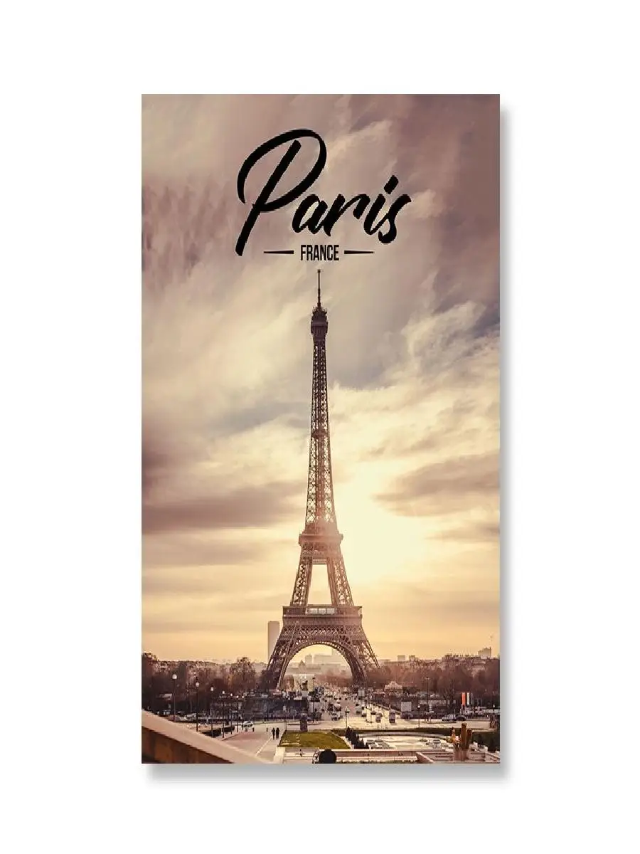 Eiffel Tower  Arc de Triomphe Canvas Wall Art  Autumn Paris Romance Modern Home Decor Poster for Living Room