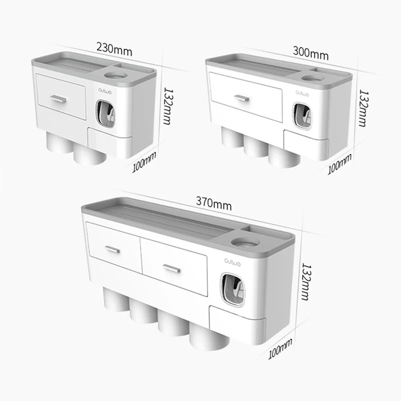 Without Punching Toothbrush Rack Automatic Toothpaste Squeezer Storage Rack Bathroom Accessories Toothbrush Storage Containers