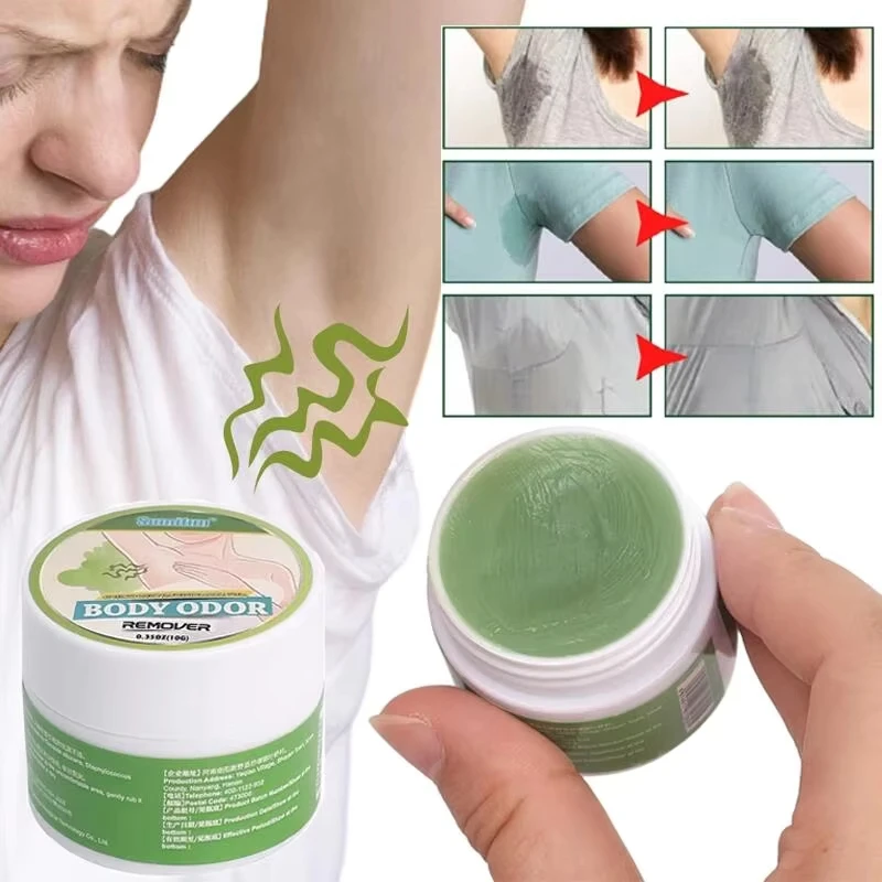 Crème anti-odeur corporelle pour les aisselles, mauvaise odeur, anti-transpiration, rafraîchissant, anti-sudorifique, arôme durable, déodorant, soins pour le corps, 10g