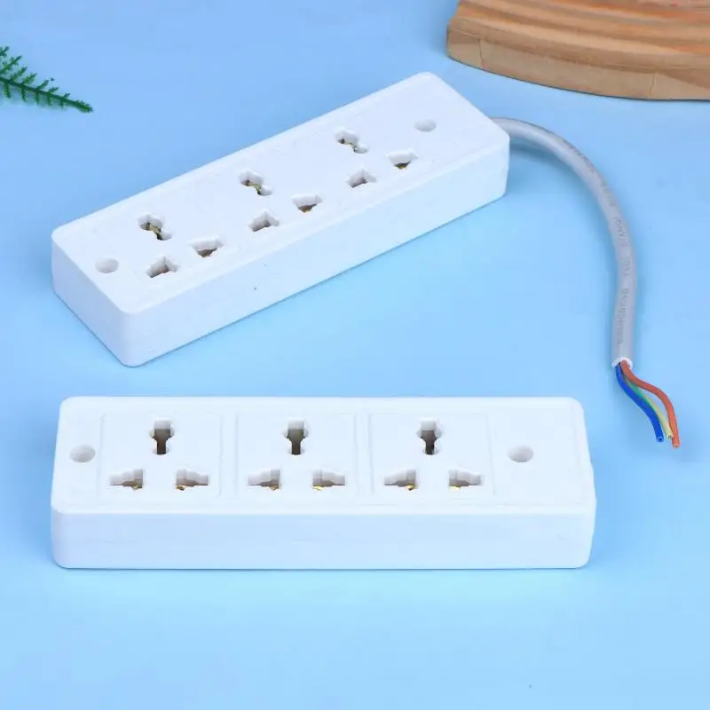 Drop Resistant Multi Outlet Power Strip 3 Universal Sockets No Plug Industrial Grade for Factory Floor Use