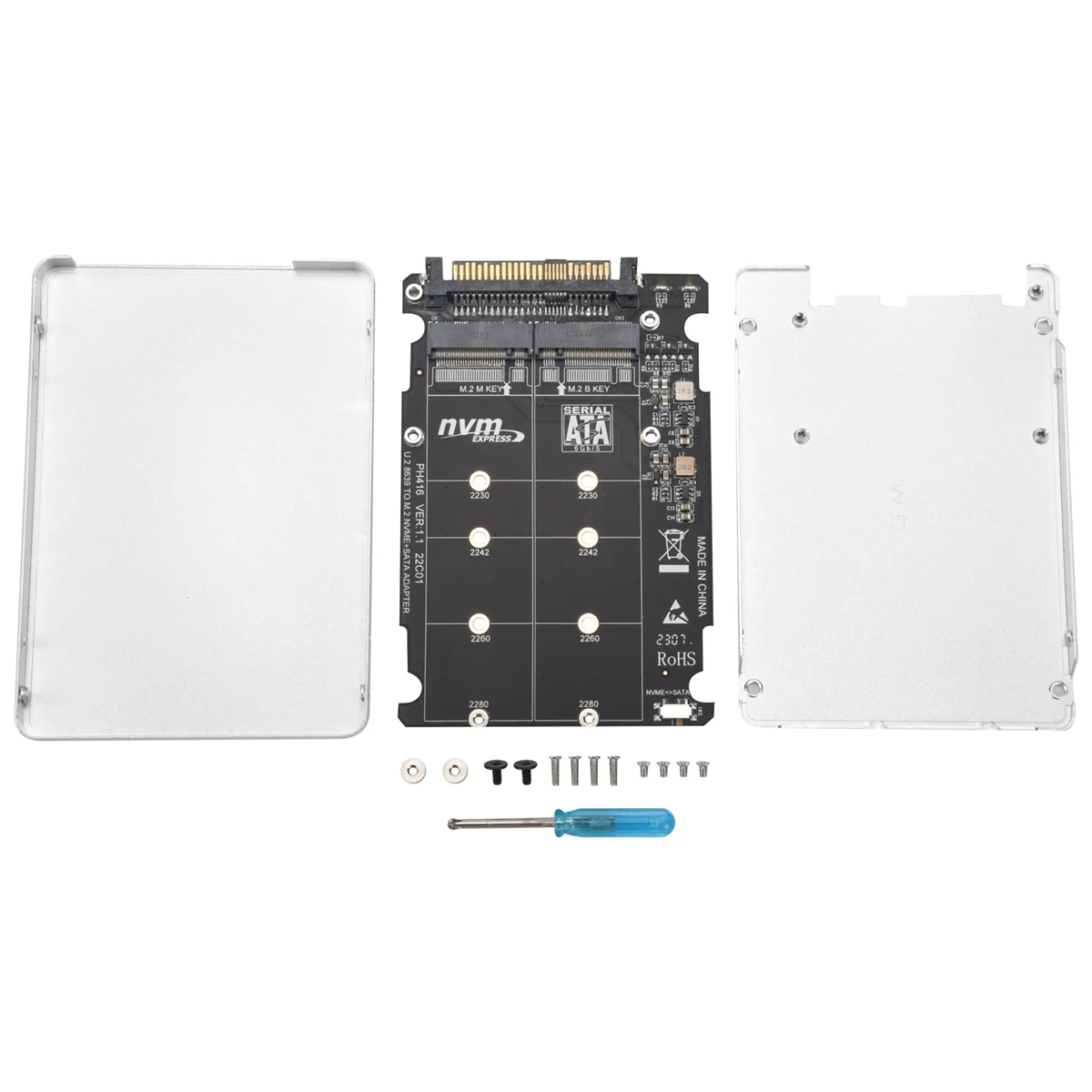 

Адаптер M.2 SSD в U.2, адаптер 2 в 1 M.2 NVMe и SATA-Bus NGFF SSD в PCI-E U.2