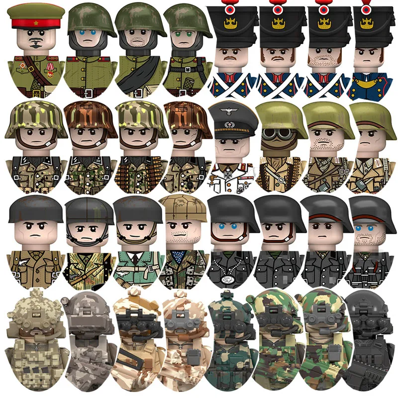 

Special Air Service Infantry Luftwaffe Pzf Artillery Officer Snow Leopard KSK special forces Building block boy birthday toy