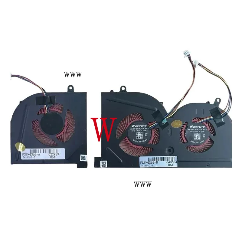WE. Ventilador de refrigeración GPU de CPU para ordenador portátil de repuesto para MSI GS63 GS63VR GS73 GS73VR GS62 GS72 MS-17B1 MS-17B2 Series BS5005HS-U2F1