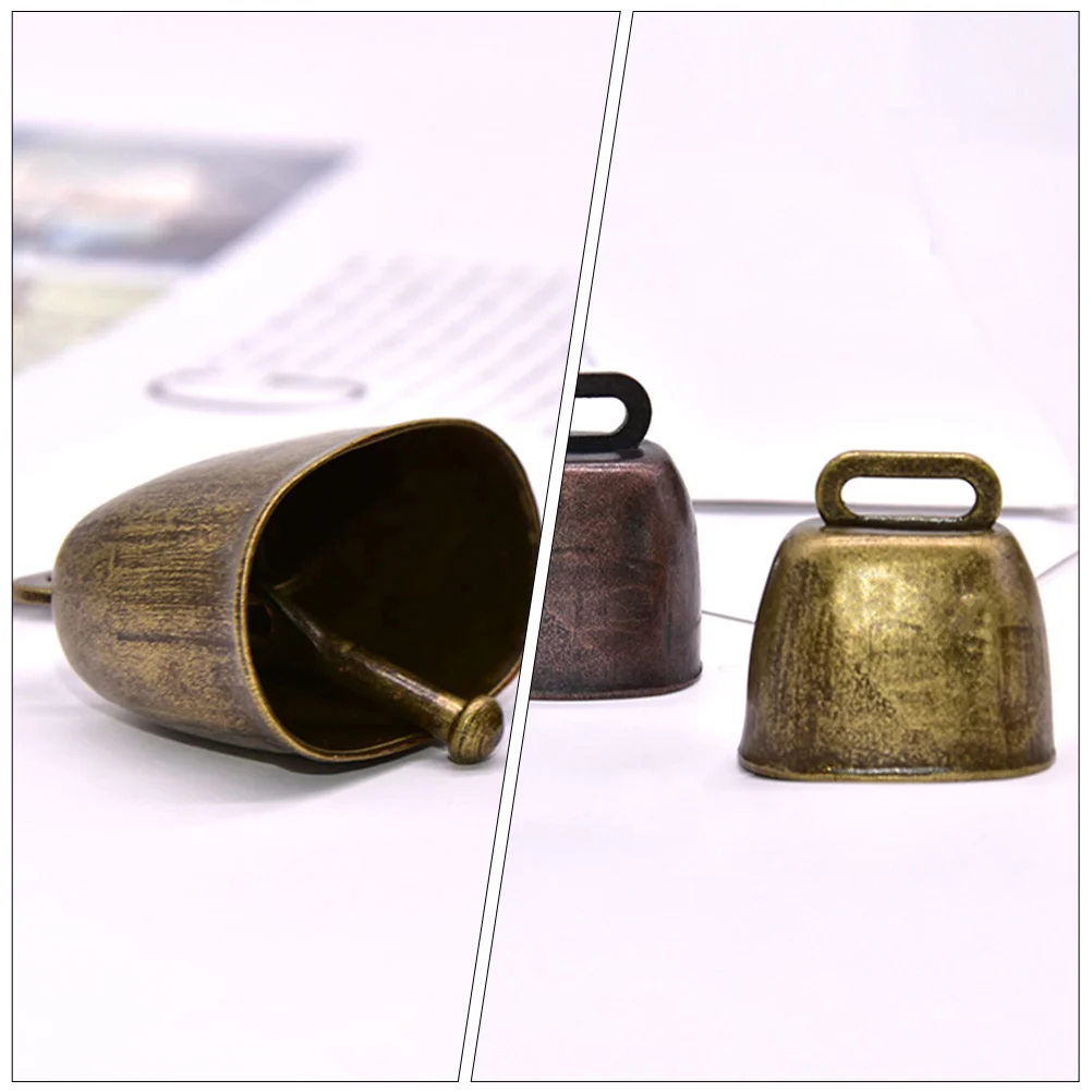 4 Pcs Metal Cow Bell Iron Anti-theft Bells Cowbells Sheep Grazing for Farming Brass Supplies Cattle