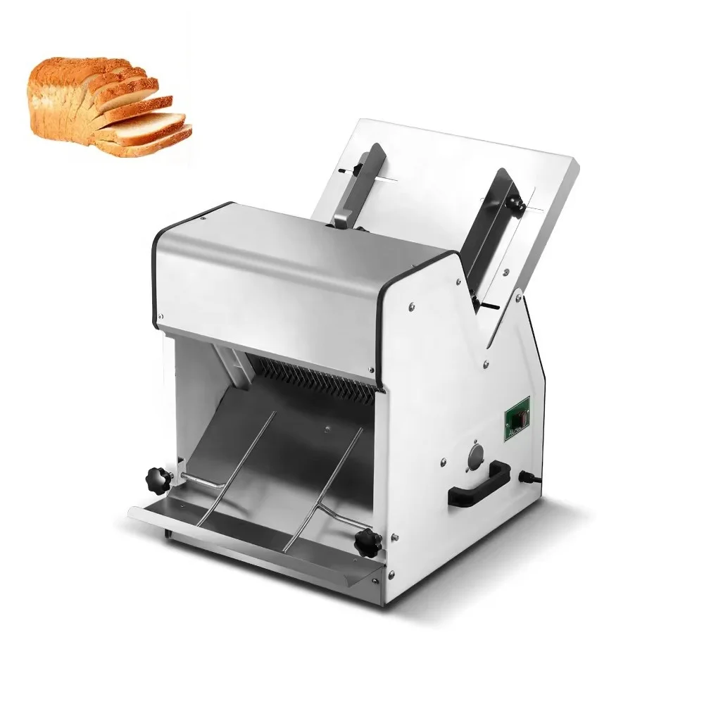 

Adjustable Thickness Electric Bread Slicer for Bakery Restaurant Food Shop Automatic Slicer Bread Cutting Bread Stainless Steel