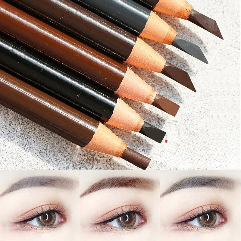 1pcs Long Lasting Eyebrow Pencil Waterproof Tattoo Pen Eyeliner Not Smudged Make Up Glitter Eyes Cosmetics with Pencil Sharpener