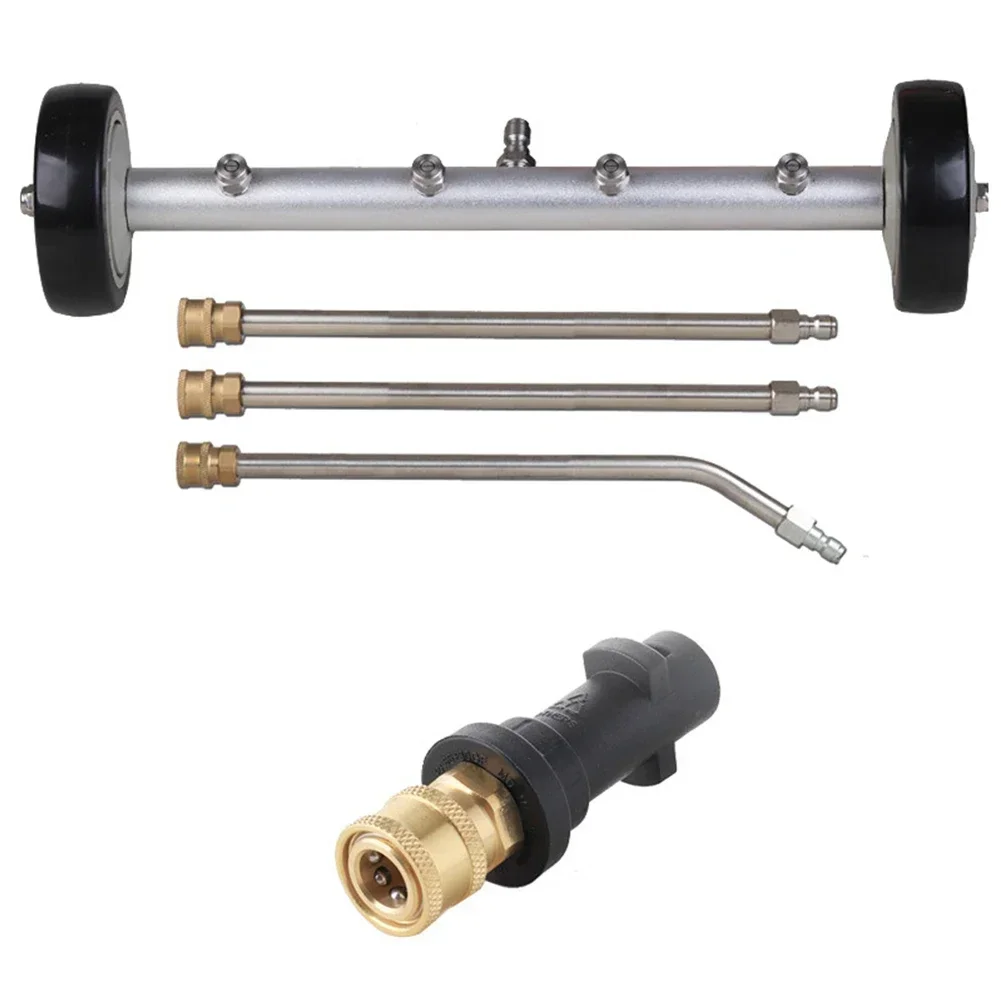 

High Pressure Cleaner Accessories Car Chassis Washer Fan-shaped Porous Stainless Steel Nozzle 4000psi Undercarriage Parts