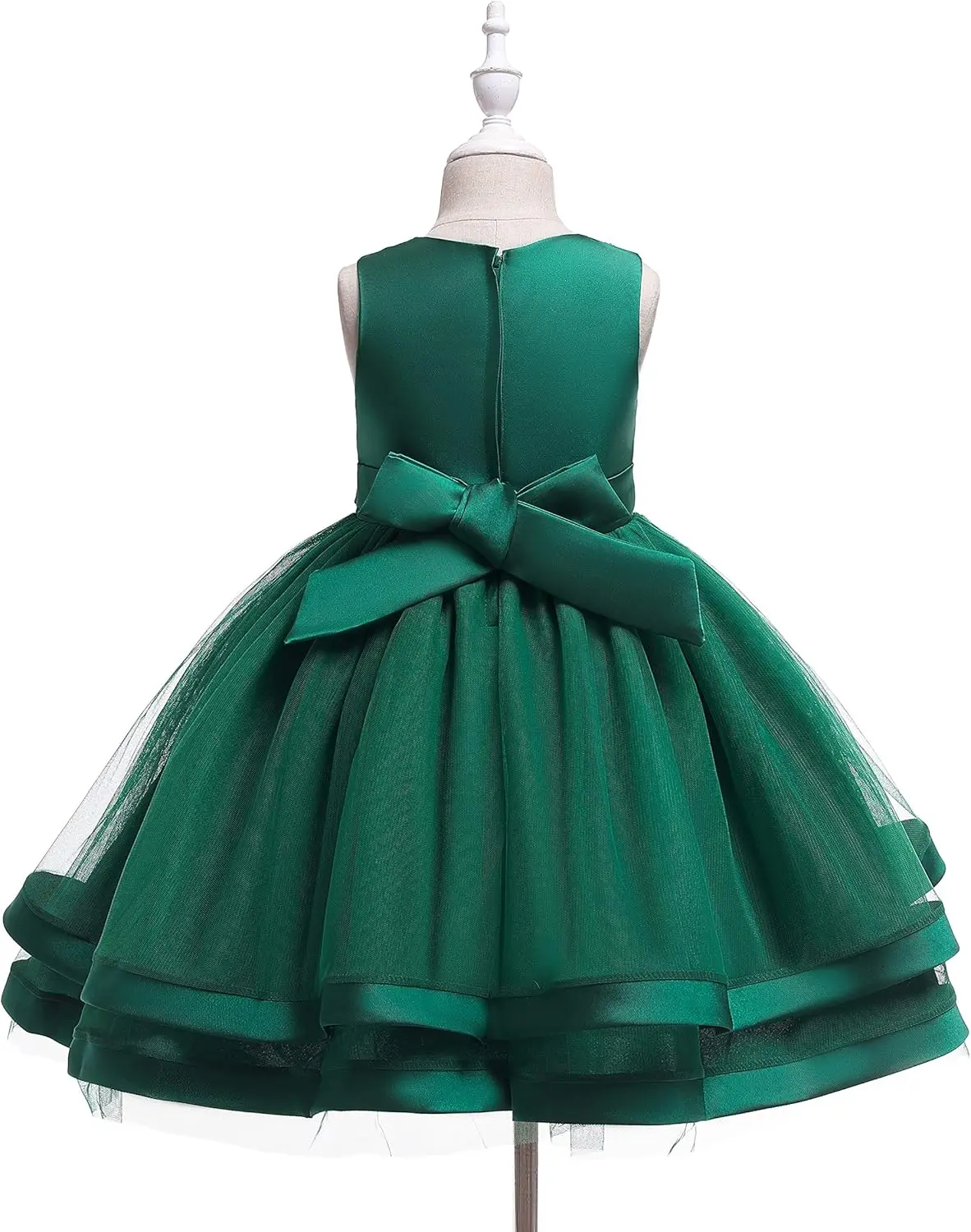 فستان مكشكش للفتيات على شكل زهرة فساتين حفلات الزفاف لوصيفات العروس وحفلات العطلات للأطفال فساتين رسمية للمهرجانات للفتيات