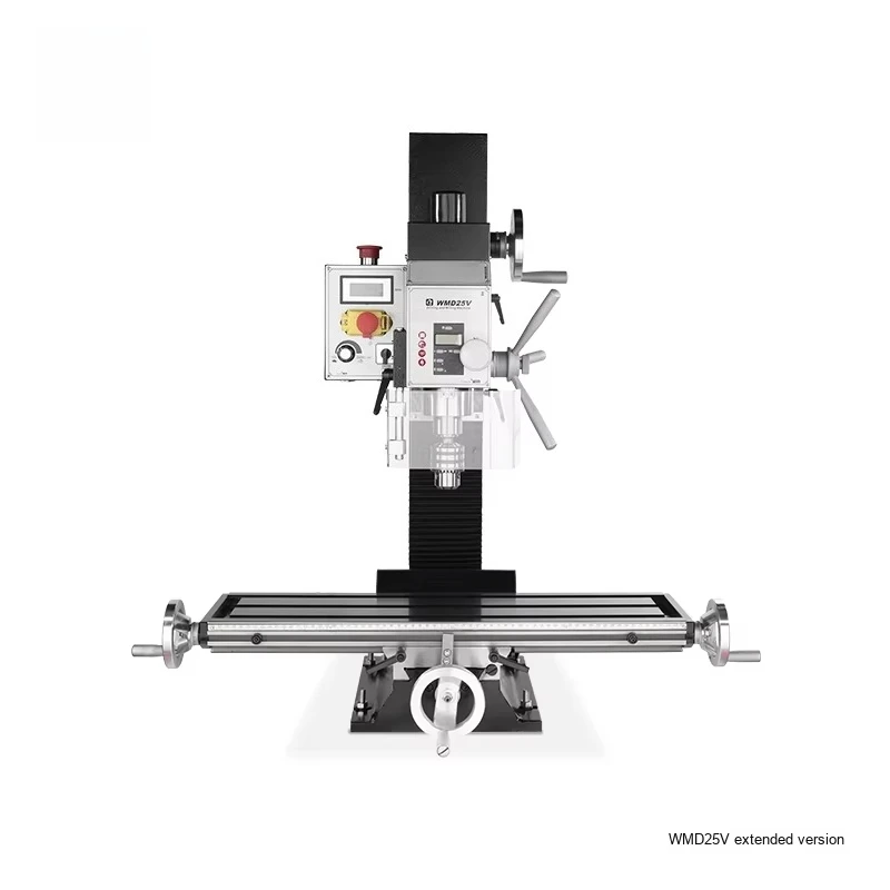 WMD25V Mini Manual Milling And Drilling Machine Brushless Motor, Stepless Speed, R8 Spindle Bench Mill For Home Workshop
