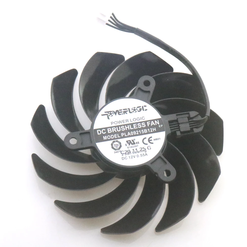 PLA09215B12H 12V 0.55A 88mm 4Pin For MSI RX6400 4GB AERO ITX Graphics Card VGA Cooler Fan