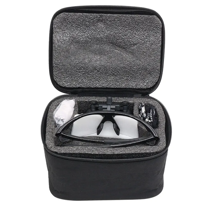 Anti-drop Cloth Box Loupe Accessories Useful Bag for Dental Headlight Battery Medical Eyeglasses Magnifier with Zipper