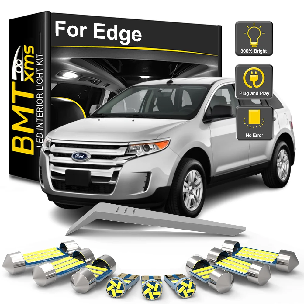 

BMTxms 14 шт. для Ford Edge 2007-2010 2011 2012 2013 2014 автомобильный светодиодный комплект внутреннего освещения для чтения купола багажника автомобильная лампа Canbus