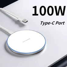 100W Wireless Charger Pad Stand for iPhone 15 14 13 12 11 X XR Samsung S22 S21 Xiaomi Phone Chargers Fast Charging Dock Station