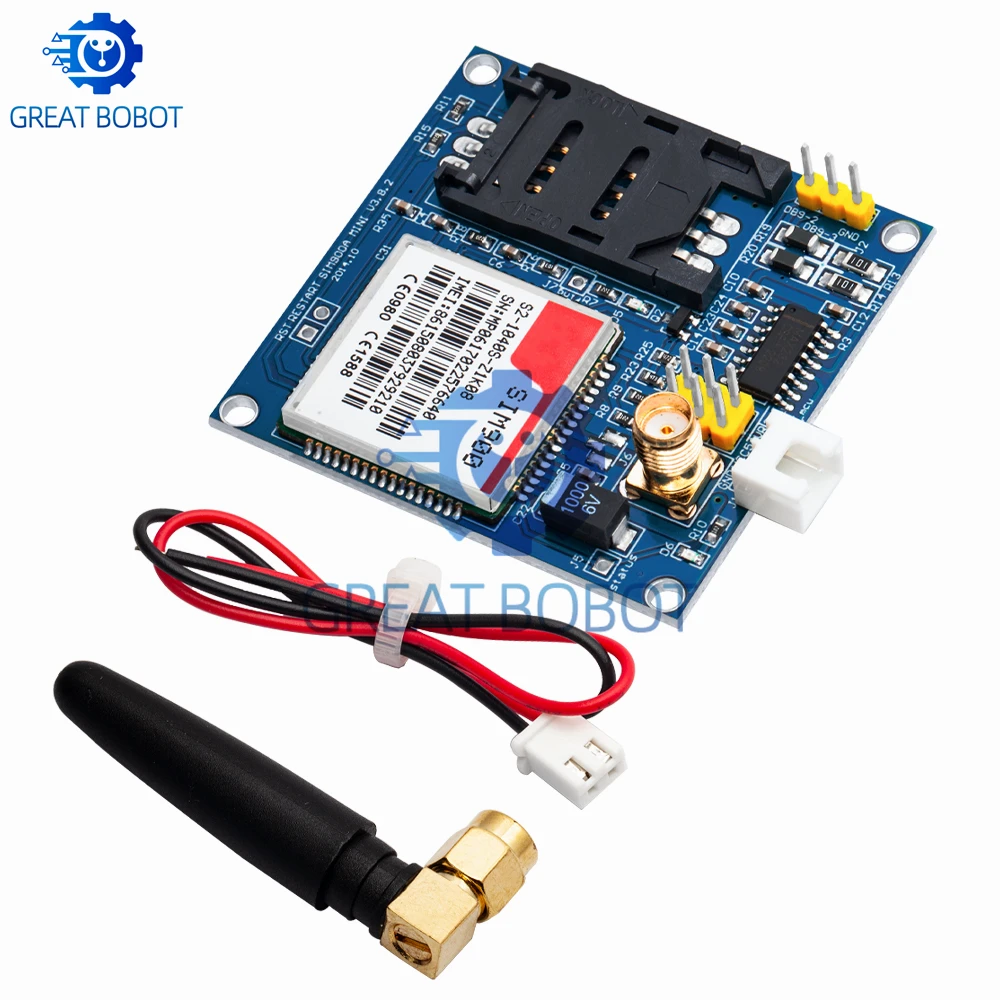 وحدة نقل البيانات اللاسلكية BS ، مجموعة ألواح GPRS GSM مع هوائي ، SIM900A SIM900 Mini V4.0 ، C83 #3