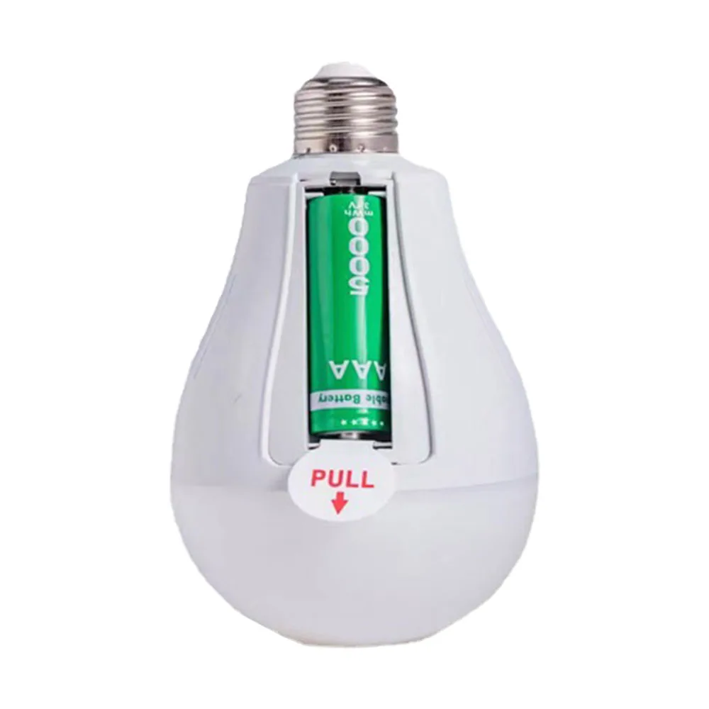 Bombilla LED de emergencia sin luz estroboscópica para el hogar, luz de Camping para interiores y exteriores, batería de gran capacidad con gancho,