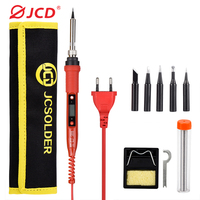 JCD 80W Adjustable Temperature Electric Soldering Iron LCD Welding Tool Ceramic Heater Soldering Iron Heat Pencil Repair Tools