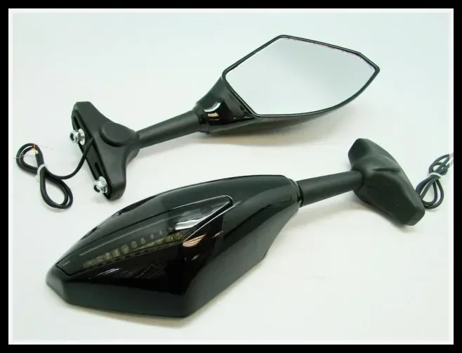

g LED Turn Signals Integrated Mirrors for Kawasaki Ninja 250R 500 EX ZX6R ZX7 ZX9