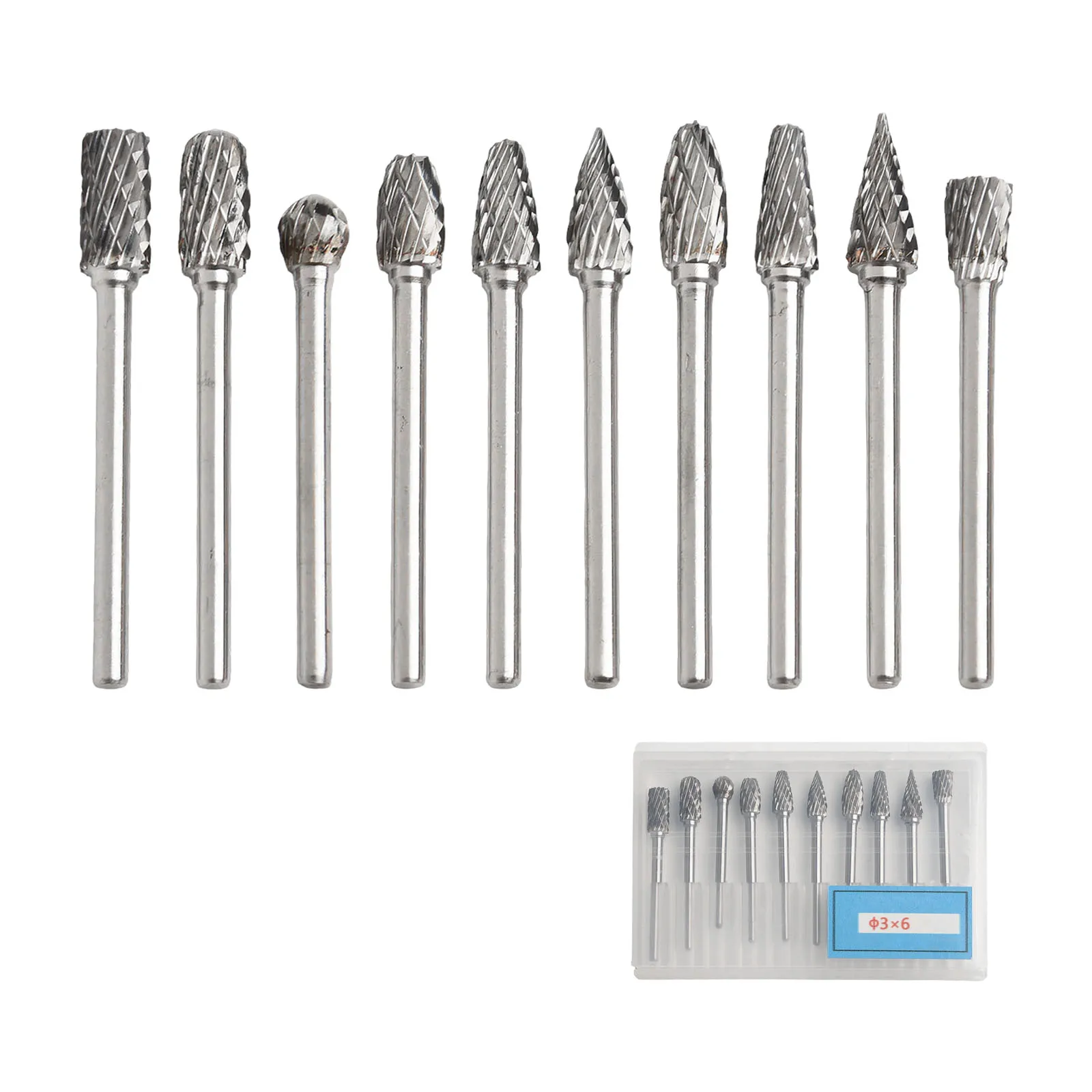 10-Piece Grinding Set Carbide Steel Grinding Heads DIY Projects High-quality Materials Variety Of Grinding Heads