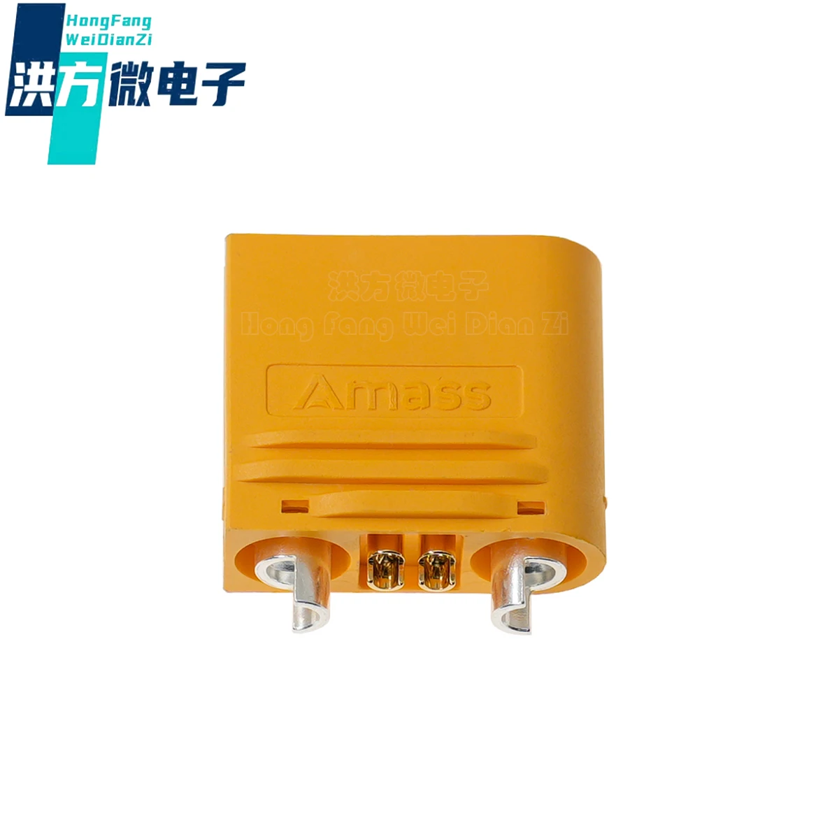 1PCS original, XT120-M, aeromodelling plug, dual signal pins, Silver plate/gold plug, 60A, IP40, XT120 (2+2) Yellow male, UL94V0