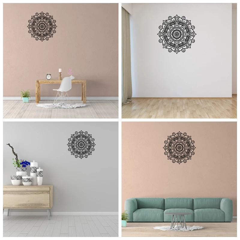 

1 pc Symmetrical flower pattern wallpaper vinyl Wall Sticker Home Decoration Accessories For home decor Kids Rooms Murals