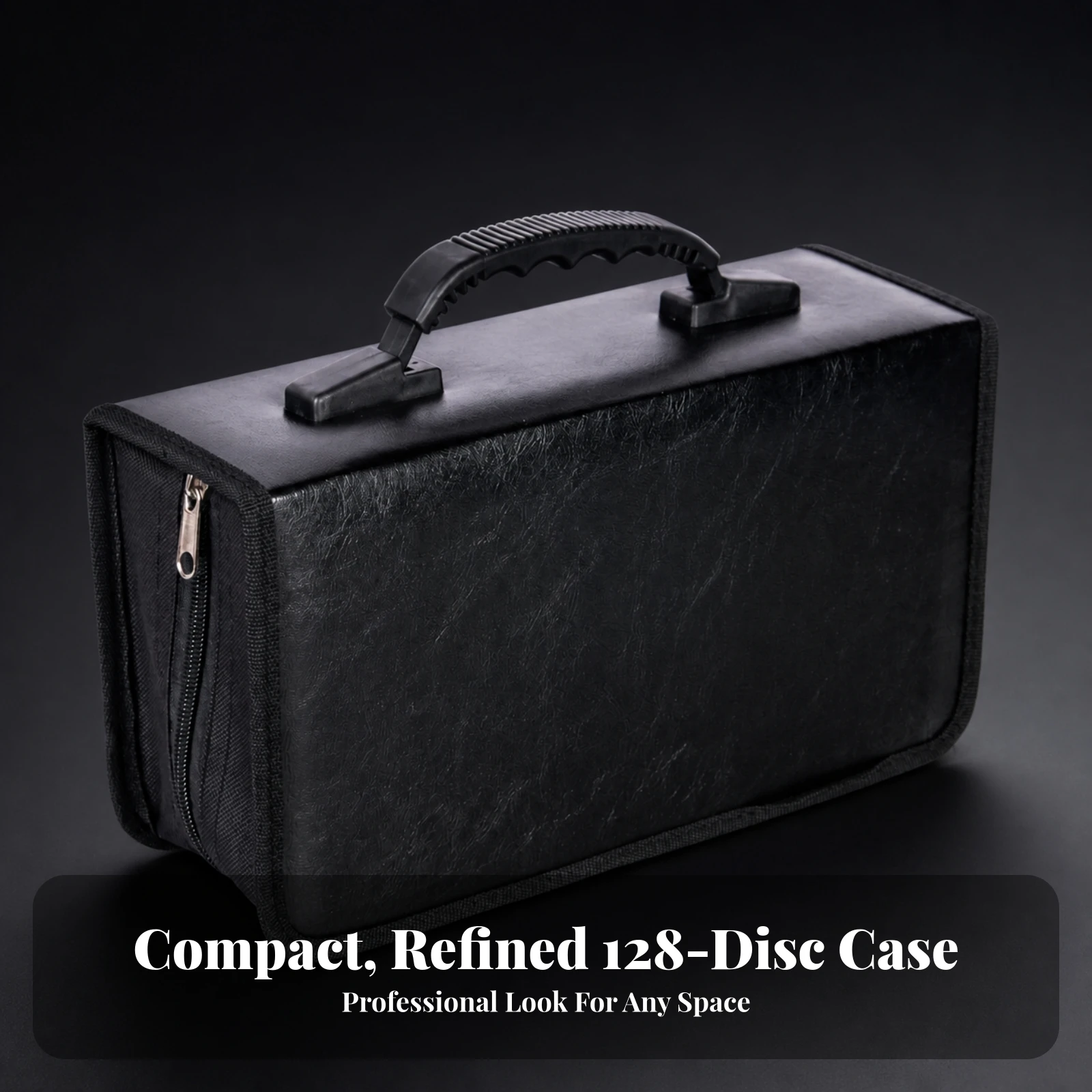 CD Carrying Case Safeguarding 128 Capacity CD Holder Long-Lasting Space-Saving for Music Lovers, Travel, Car