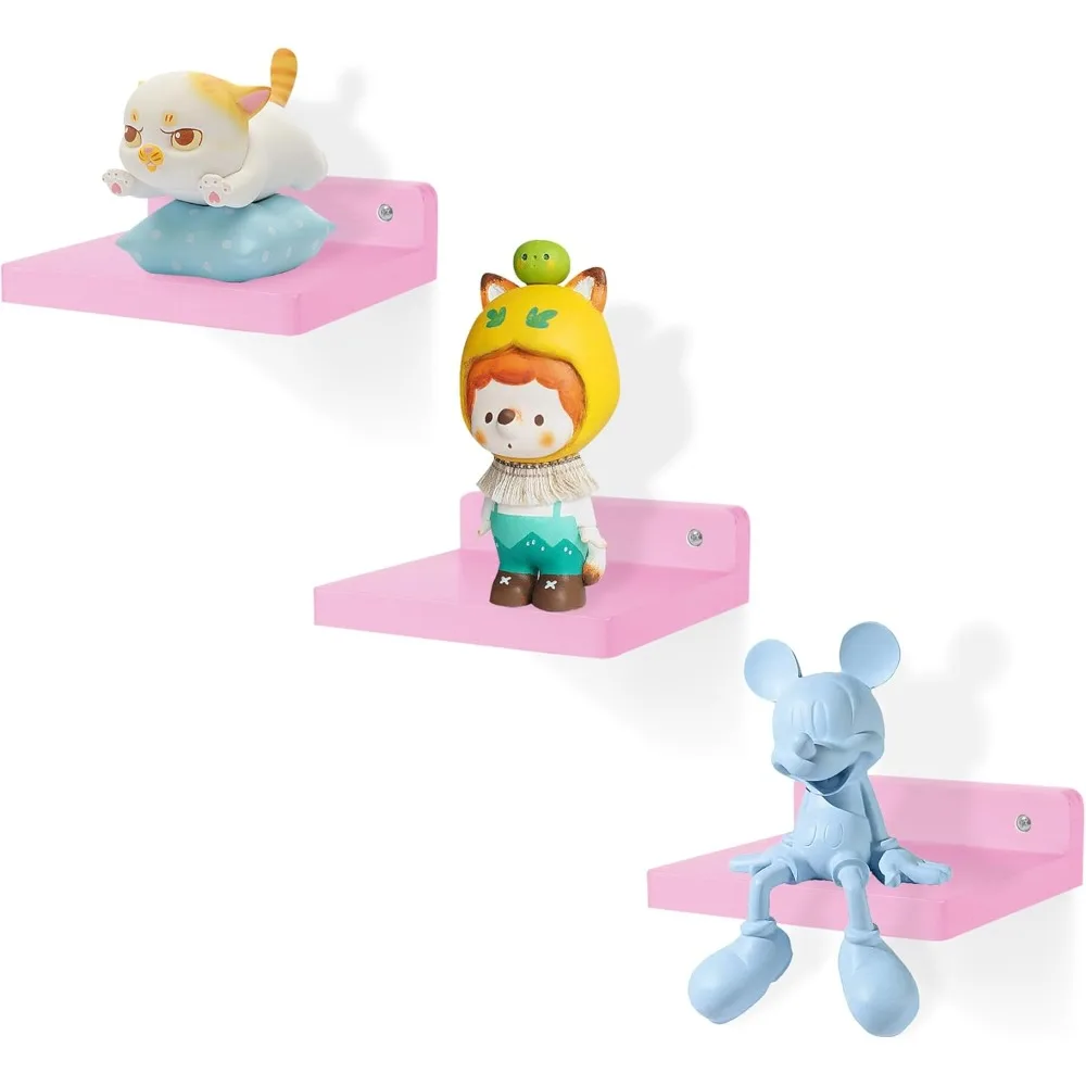 رف عائم صغير، أرفف صغيرة 5 بوصة، مجموعة من 3 أرفف حائط صغيرة لغرفة النوم وغرفة المعيشة والحمام والمطبخ والمكتب وديكور الغرفة ( #1