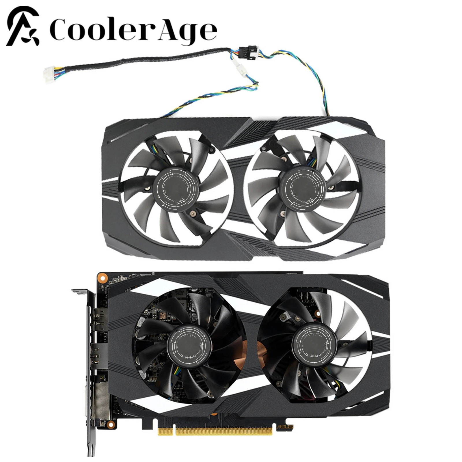 75mm FD8015U12S 12V 0.5A GTX1650 GTX1660 Ti GPU Fan For ASUS Dual GTX 1650 1660Ti Graphics Card Fan